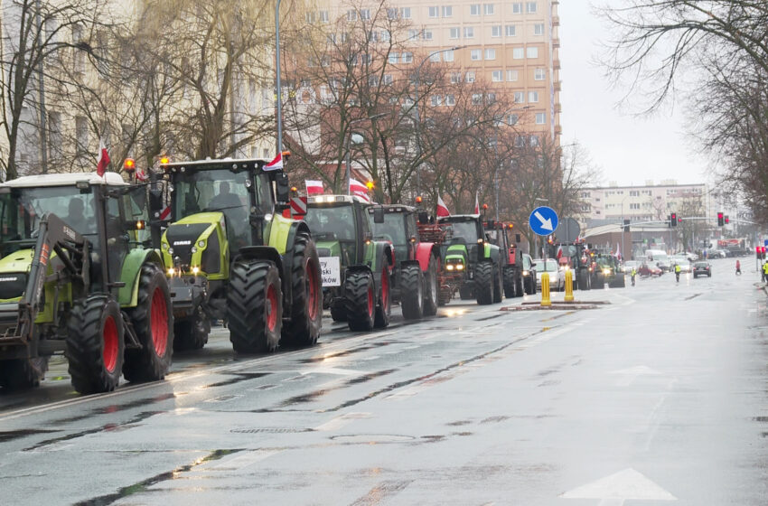  Rolnicy protestowali na ulicach Konina