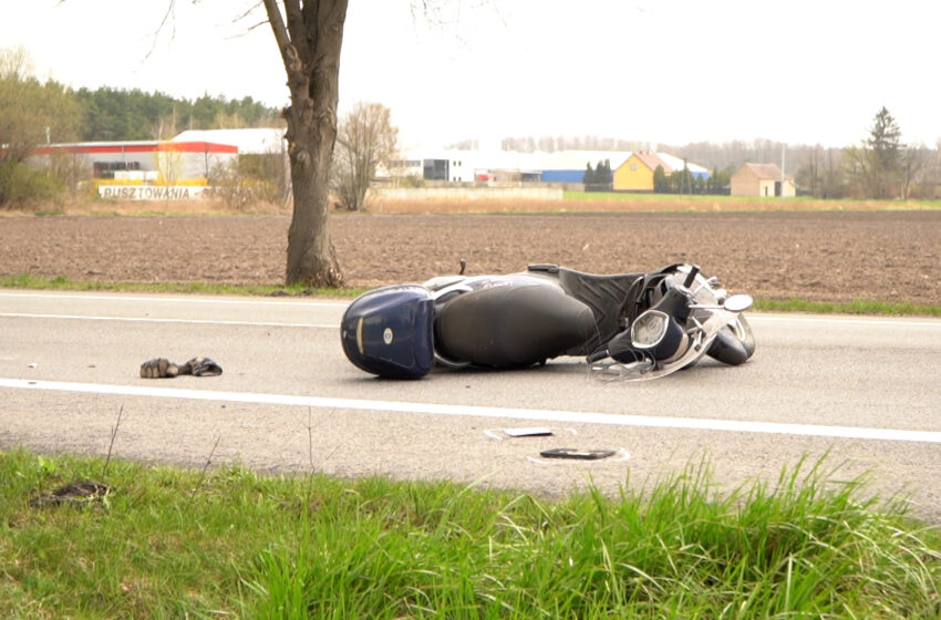  Motocyklista został zabrany do szpitala