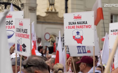 Protest Solidarności w Warszawie. Związkowcy z Konina zabrali głos