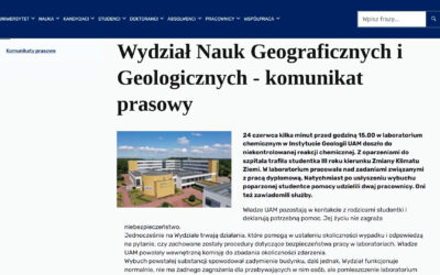 Wybuch w laboratorium na Kampusie Morasko. Ranna studentka
